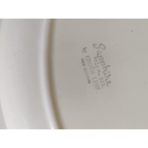 Vintage Oval Serving Platter Sapphire by Crown Lynn New Zealand 9 1/4" x 6 1/4" - Picture 6 of 8